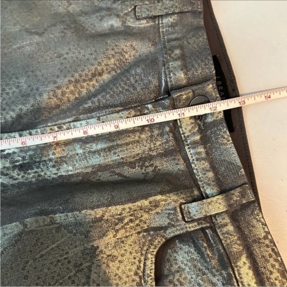 J Brand Leenah High Rise Metallic Silver‎ Python Jeans Size 32 - Picture 9 of 14